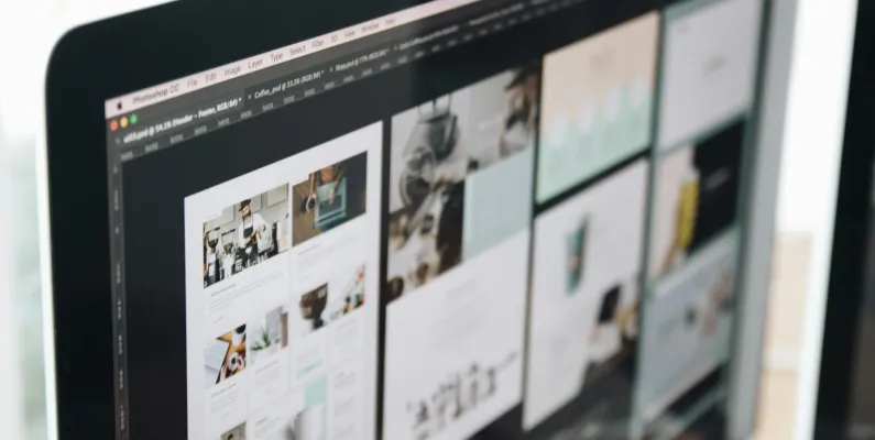 Modern small business website displayed on desktop and mobile devices